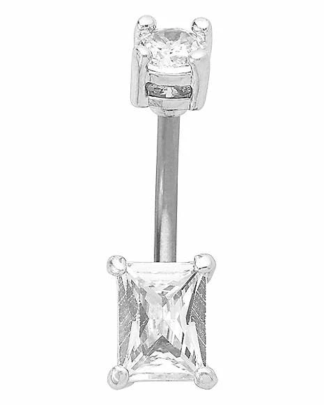 Coupon π CZ Double Square Gem Titanium Belly Ring - 14 Gauge β¨ 3 Coupon π CZ Double Square Gem Titanium Belly Ring - 14 Gauge β¨