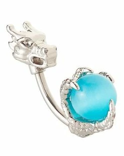 Brand new ❤️ Blue Stone Dragon Claw Belly Ring - 14 Gauge 🌟 -Playboy Shop 03987534 b