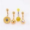 Buy ✨ Multi-Pack CZ Daisy Flower and Glitter Belly Rings 4 Pack - 14 Gauge 😀 -Playboy Shop 03987658 a