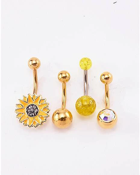 Buy β¨ Multi-Pack CZ Daisy Flower and Glitter Belly Rings 4 Pack - 14 Gauge π 3 Buy β¨ Multi-Pack CZ Daisy Flower and Glitter Belly Rings 4 Pack - 14 Gauge π