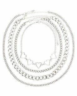 Flash Sale 😉 Multi-Row Heart Chain Choker Necklace ⌛ -Playboy Shop 03987674 b