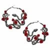 Outlet 👏 Black Snake and Rose Hoop Earrings ⭐ -Playboy Shop 03987856 a