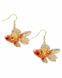 Promo 💯 Glitter Goldfish Dangle Earrings 🤩