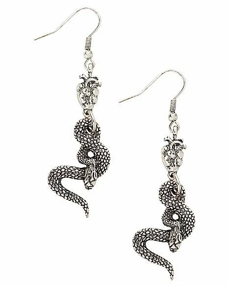 Buy β Snake Heart Dangle Earrings π 3 Buy β Snake Heart Dangle Earrings π