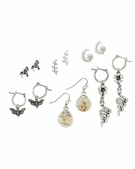 Promo π Multi-Pack Snake and Butterfly Stud Earrings and Dangle Hoop Earrings - 6 Pair π 3 Promo π Multi-Pack Snake and Butterfly Stud Earrings and Dangle Hoop Earrings - 6 Pair π