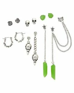 Wholesale ❤️ Multi-Pack Claw Rose Skull Stud and Dangle Earrings - 6 Pair 🛒