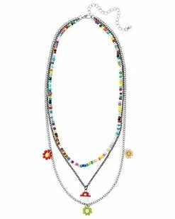 Best Sale 😍 Layered Seeds Beads and Mushroom Charm Necklace 👏 -Playboy Shop 03988128 b