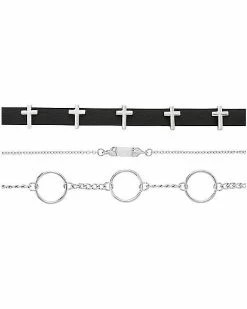 Coupon ✔️ Multi-Pack O-Ring and Cross Chain and Choker Necklaces - 3 Pack 😉