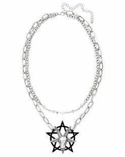 Coupon ⭐ Baphomet Double Row Chain Choker Necklace ⭐ -Playboy Shop 03988318 b