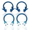 Discount 🧨 Multi-Pack CZ Blue Playboy Bunny Horseshoe Rings 2 Pair - 16 Gauge ⭐ -Playboy Shop 03988755 a