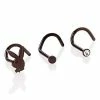 Wholesale 😍 Multi-Pack CZ Black Playboy Bunny Screw Nose Rings 3 Pack - 20 Gauge ❤️ -Playboy Shop 03989134 a