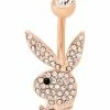 Outlet β CZ Rose Goldplated Playboy Bunny Titanium Belly Ring - 14 Gauge π 1 Outlet β CZ Rose Goldplated Playboy Bunny Titanium Belly Ring - 14 Gauge π -Playboy Shop 03989241 a