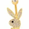 Best Sale π Cluster CZ Titanium Goldplated Belly Ring - 14 Gauge π― 1 Best Sale π Cluster CZ Titanium Goldplated Belly Ring - 14 Gauge π― -Playboy Shop 03989266 a