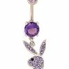 Best Pirce β€οΈ Purple CZ Titanium Playboy Dangle Belly Ring - 14 Gauge π₯ 1 Best Pirce β€οΈ Purple CZ Titanium Playboy Dangle Belly Ring - 14 Gauge π₯ -Playboy Shop 03989316 a