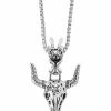 Budget 🤩 Bull Skull Pendant Chain Necklace 😍 -Playboy Shop 03989498 a
