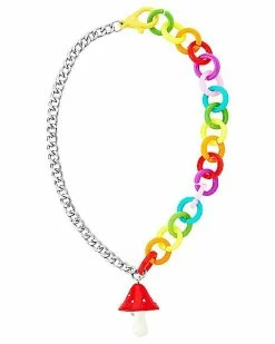 Best Pirce 🔔 Red Mushroom Rainbow Chain Choker Necklace 🔔 -Playboy Shop 03989522 b