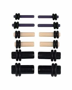 Hot Sale 🔔 Multi-Pack Playboy Bunny Black and Pink Plugs - 6 Pair 😍 -Playboy Shop 03989555 b