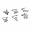 Flash Sale 🎁 Multi-Pack Star Moon Sun Symbols Titanium L-Bend Nose Rings 6 Pack - 20 Gauge ⌛ -Playboy Shop 03989654 a