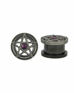 Flash Sale 💯 CZ Purple Pentagram Tunnels 😍