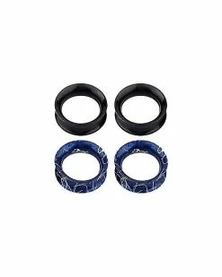 Best reviews of 😍 Black and Blue Splatter Tunnels - 2 Pair ✔️