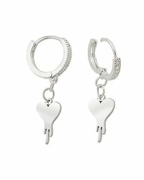 Coupon π₯° CZ Melting Heart Dangle Huggie Hoop Earrings - 18 Gauge β 3 Coupon π₯° CZ Melting Heart Dangle Huggie Hoop Earrings - 18 Gauge β