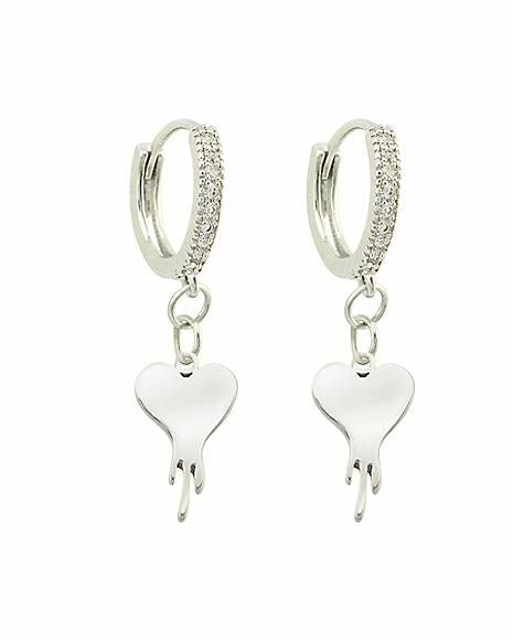 Coupon π₯° CZ Melting Heart Dangle Huggie Hoop Earrings - 18 Gauge β 4 Coupon π₯° CZ Melting Heart Dangle Huggie Hoop Earrings - 18 Gauge β - Image 2
