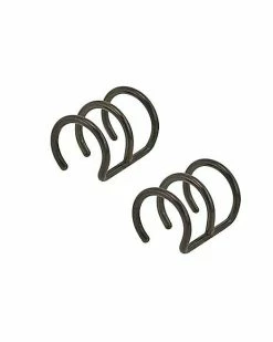 Wholesale ✨ Black Triple Bar Fake Ear Cuffs 🎉 -Playboy Shop 03995693 b