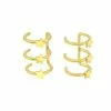 Brand new 😀 Goldtone Star Triple Bar Ear Cuffs 🎁 -Playboy Shop 03995701 a