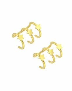 Brand new 😀 Goldtone Star Triple Bar Ear Cuffs 🎁 -Playboy Shop 03995701 b