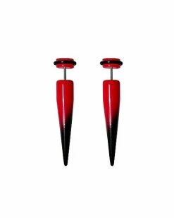 Coupon ❤️ Black and Red Ombre Fake Tapers 🧨