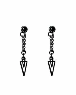 Cheapest 🧨 Black Triangle Stud Dangle Earrings ✔️