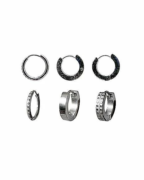 New π Multi-Pack CZ Round Huggie Earrings 3 Pack - 18 Gauge π 3 New π Multi-Pack CZ Round Huggie Earrings 3 Pack - 18 Gauge π