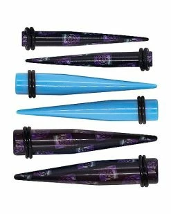 Top 10 ✨ Multi-Pack Black and Blue Pentagram Tapers - 3 Pair 🤩