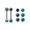 Wholesale 😉 CZ Blue and Teal Barbells with Extra Balls - 14 Gauge 🛒 -Playboy Shop 03996592 a