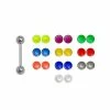 Promo 🥰 Multi-Pack Single Barbell with Extra Balls 10 Pair - 14 Gauge 💯 -Playboy Shop 03996600 a