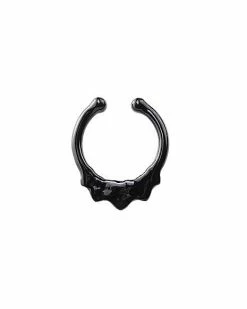 Best Pirce 👍 Red CZ Heart Black Fake Septum Ring ✨ -Playboy Shop 03996675 d