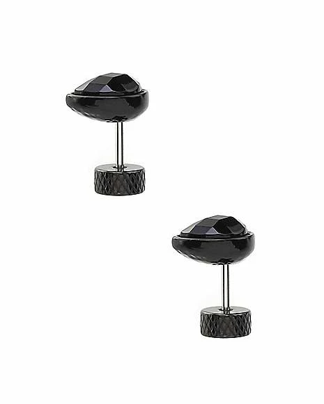 New π₯ CZ Faux Black Teardrop Plugs - 18 Gauge β¨ 6 New π₯ CZ Faux Black Teardrop Plugs - 18 Gauge β¨ - Image 4