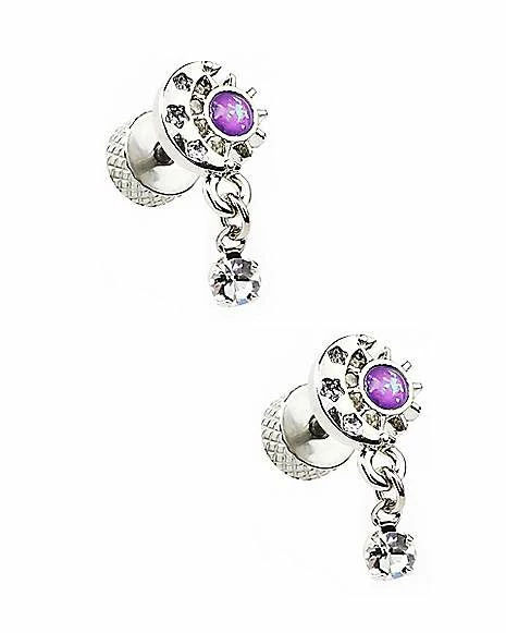 Top 10 π CZ Faux Sun and Moon Dangle Plugs - 18 Gauge π 5 Top 10 π CZ Faux Sun and Moon Dangle Plugs - 18 Gauge π - Image 3