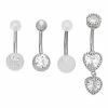 Outlet π― Multi-Pack CZ Glow in the Dark Double Heart Belly Rings 4 Pack - 14 Gauge π 2 Outlet π― Multi-Pack CZ Glow in the Dark Double Heart Belly Rings 4 Pack - 14 Gauge π -Playboy Shop 03996832 a