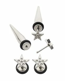 Best Pirce π₯ Multi-Pack CZ Star Fake Tapers and Plugs 2 Pair - 18 Gauge β¨ 7 Best Pirce π₯ Multi-Pack CZ Star Fake Tapers and Plugs 2 Pair - 18 Gauge β¨ -Playboy Shop 03998713 c
