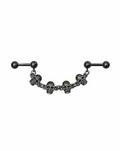 Brand new 👍 Skull Chain Industrial Barbell - 14 Gauge 🥰