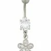 Top 10 π₯ CZ Flower Titanium Dangle Belly Ring - 14 Gauge π 2 Top 10 π₯ CZ Flower Titanium Dangle Belly Ring - 14 Gauge π -Playboy Shop 03999554 a