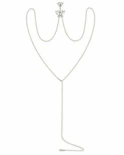 Brand new ✨ CZ Double Butterfly Chain Belly Ring - 14 Gauge 🎉 -Playboy Shop 03999711 c