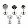 New π Multi-Pack CZ Black Butterfly Flower Labret Lip Rings 5 Pack - 16 Gauge π 2 New π Multi-Pack CZ Black Butterfly Flower Labret Lip Rings 5 Pack - 16 Gauge π -Playboy Shop 04100269 a