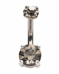 Buy 😍 CZ Crystal Barbell Belly Ring - 14 Gauge 🔥