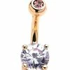 Budget π₯° Gold Plated CZ Purple Belly Ring - 14 Gauge π 2 Budget π₯° Gold Plated CZ Purple Belly Ring - 14 Gauge π -Playboy Shop 04100368 a