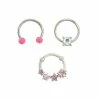 Discount 😍 Multi-Pack CZ Pink Stars Septum Rings 3 Pack - 16 Gauge 🌟 -Playboy Shop 04100442 a