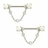 Cheapest 🎉 CZ Opal-Effect Chain Dangle Nipple Shields - 14 Gauge 👏 -Playboy Shop 04100681 a