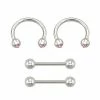 Discount π Multi-Pack Pink CZ Internally Threaded Horseshoe Rings and Nipple Barbells 2 Pair - 14 Gauge π₯ 2 Discount π Multi-Pack Pink CZ Internally Threaded Horseshoe Rings and Nipple Barbells 2 Pair - 14 Gauge π₯ -Playboy Shop 04100699 a