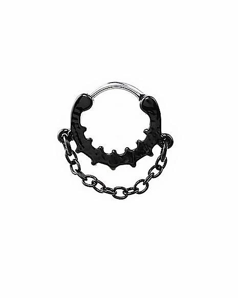 Deals π€© Red CZ Black Chain Clicker Septum Ring - 16 Gauge 𧨠6 Deals π€© Red CZ Black Chain Clicker Septum Ring - 16 Gauge 𧨠- Image 4